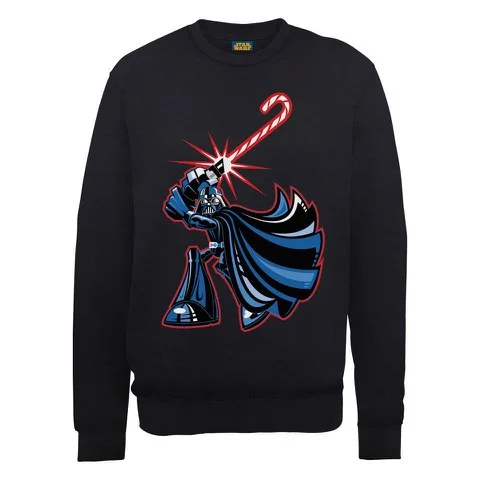 Star Wars - Candy Cane Darth Vader Weihnachtspullover - Schwarz - S - Schwarz Bild 1