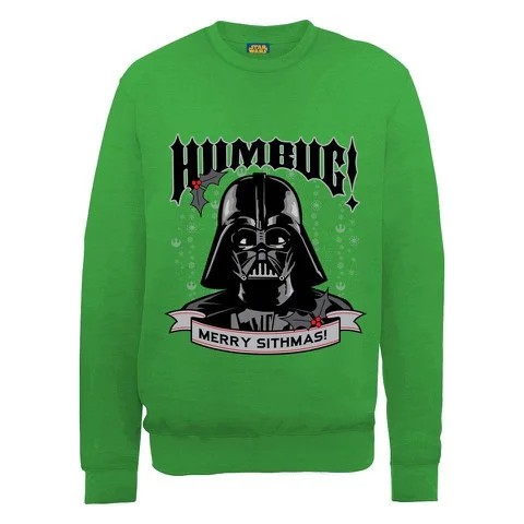 Star Wars - Darth Vader Humbug Weihnachtspullover - Moosgrün - S - Grün Bild 1