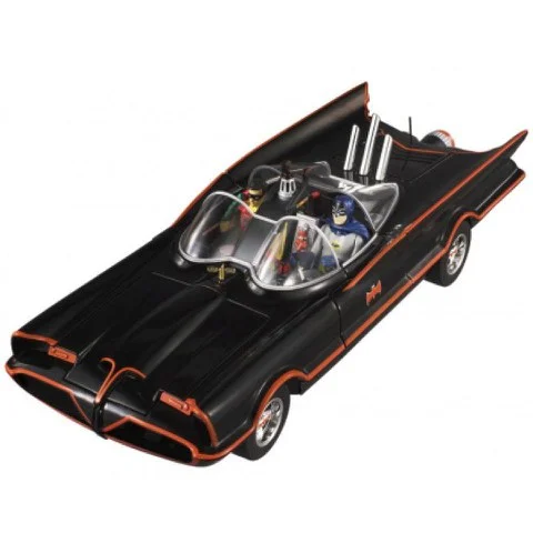 Hot Wheels Elite DC Comics Batman 1966 Batmobile With Figures 1:18 Scale Set Bild 1
