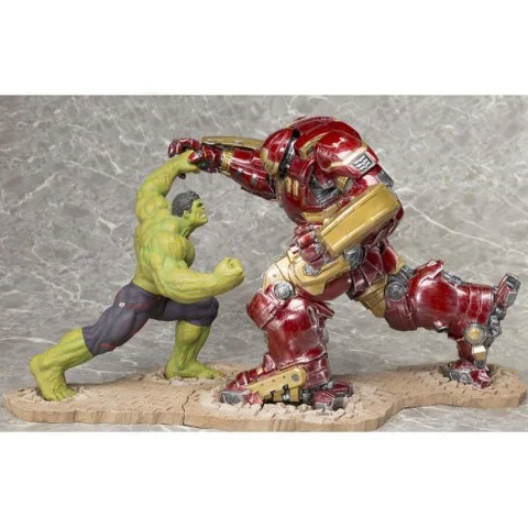 Kotobukiya Marvel Avengers Age of Ultron Iron Man Hulkbuster And Hulk ArtFX+ Statue Set Bild 1