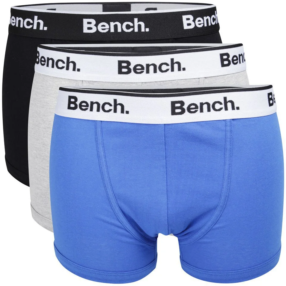 Bench Men's 3-Pack Keddie Boxers 3 Colour Pack - Blue/Black/Grey - S - Black/Grey/Blue Bild 1