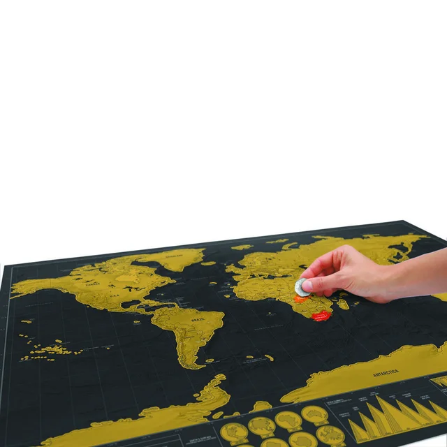 Weltkarte Zum Frei Rubbeln - Scratch Map Gold Edition