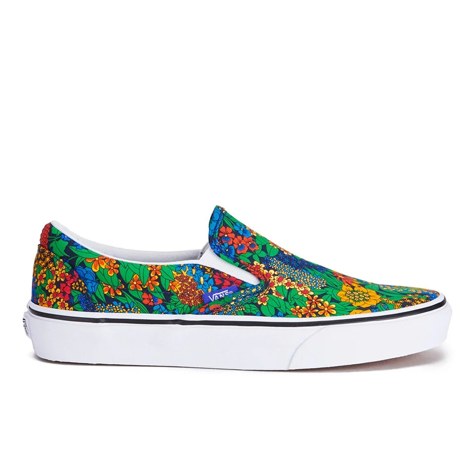 Vans Women's Classic Slip-On Liberty Trainers - Multi Floral/True White - 3 - Bunt Bild 1