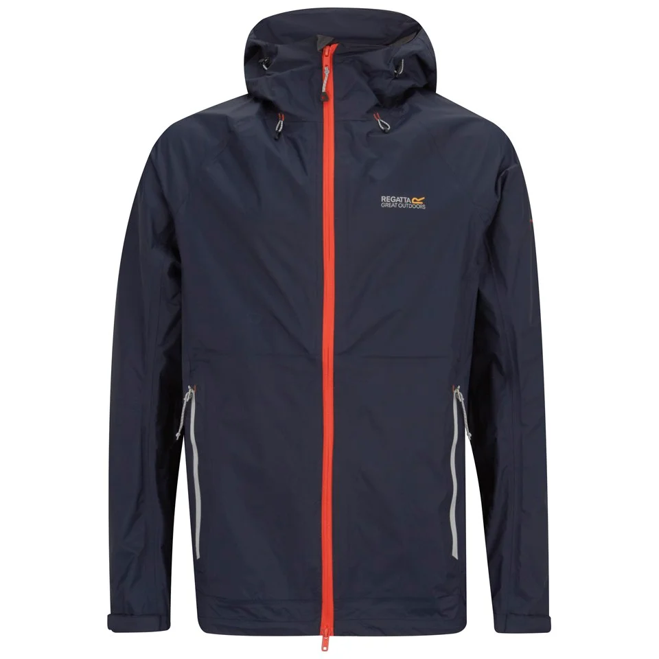 Regatta Men's Point 214 Vaporspeed Isotex 10000 Water Repellent Jacket - Navy/Magma - S - Blau Bild 1