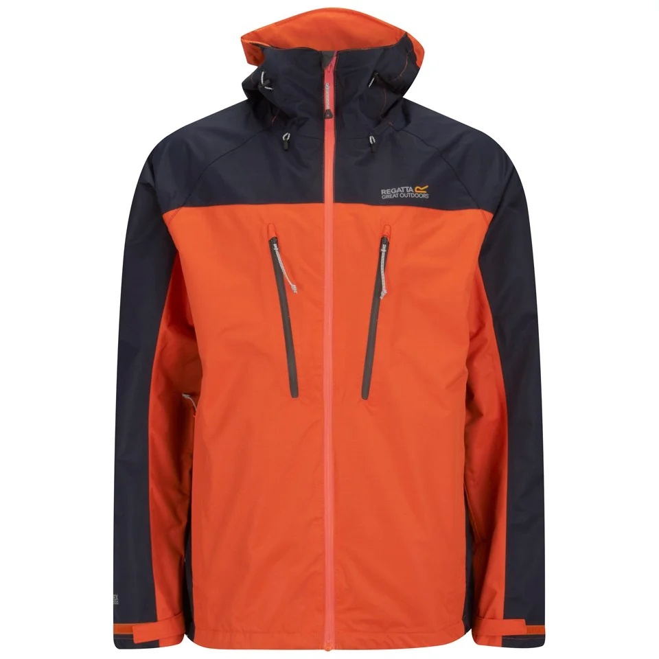 Regatta Men's Point 214 All Peaks Isotex 15000 Waterproof Jacket - Magma/Navy - S - Orange Bild 1
