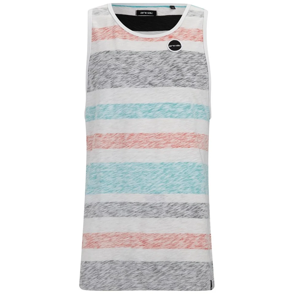 Animal Men's Yearly Stripe Vest - White - S - Weiß Bild 1
