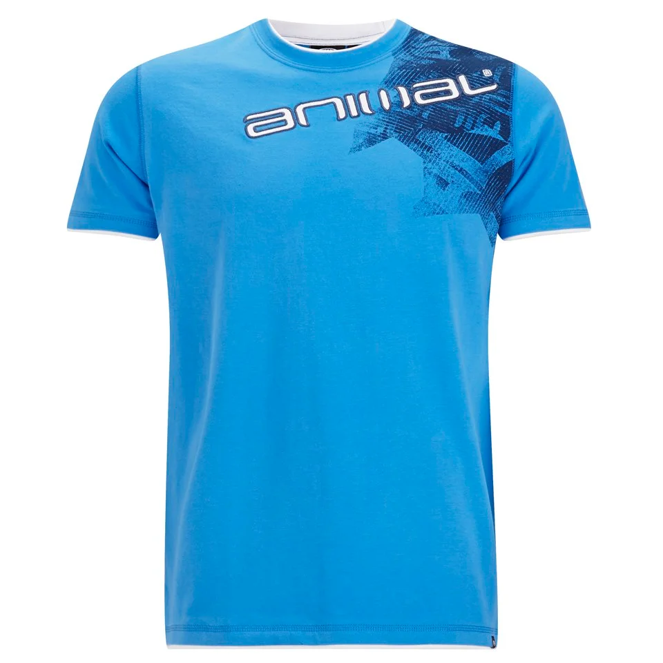 Animal Men's Linsdo Deluxe T-Shirt - Mid Blue - S - Blau Bild 1