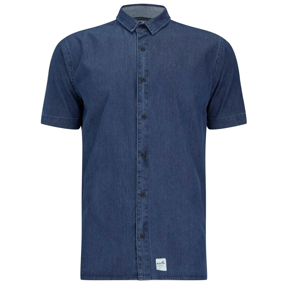 Boxfresh Men's Carfrae Short Sleeved Shirt - Blue Indigo - S - Blau Bild 1