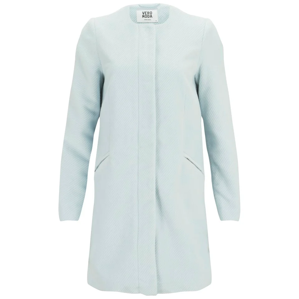 Vero Moda Women's Money Pastel Coat - Baby Blue - XS/UK 8 - Blau Bild 1