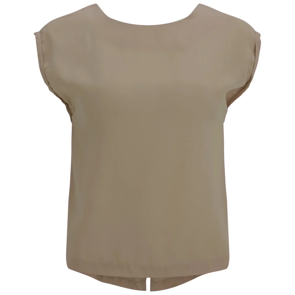 Vero Moda Women's Selma Top - Silver Mink - UK 8 - Stein Bild 1