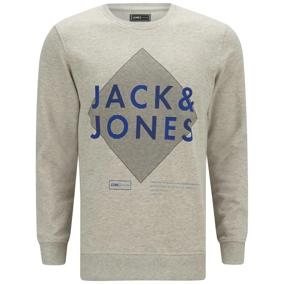 Jack & Jones Men's Covan Sweatshirt - Treated White - S - Weiß Bild 1