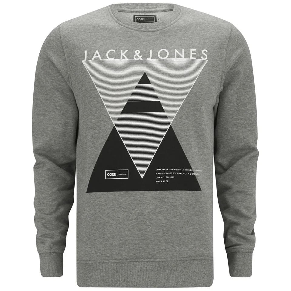 Jack & Jones Men's Covan Crew Neck Sweatshirt - Light Grey - S - Grau Bild 1