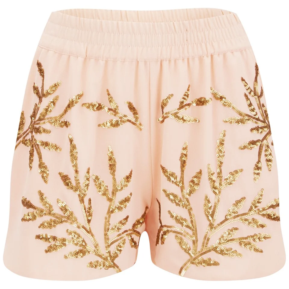 Vero Moda Women's Leola Beaded Shorts - Tropical Peach - XS/UK 8 - Orange Bild 1