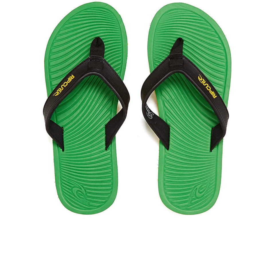 Rip Curl Men's The Ten Gabriel Medina Signature Pro Flip Flops - Green/Black - UK 7 - Grün Bild 1