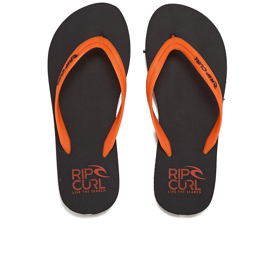 Rip Curl Men's MC EVA Flip Flops - Black/Orange - UK 7 - Schwarz Bild 1
