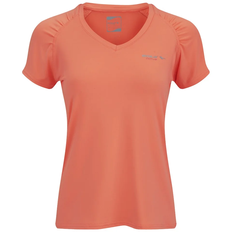 Gola Women's Felix Short Sleeve Training T-Shirt - Fluoro Coral - UK 8 - Rosa Bild 1
