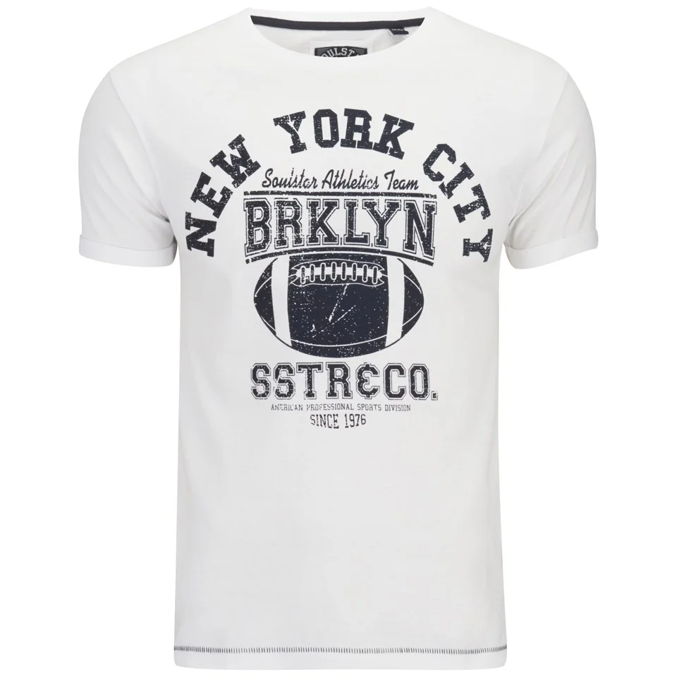 Soul Star Men's MT Strong Printed T-Shirt - White - S - Weiß Bild 1