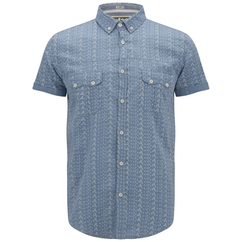 Soul Star Men's Ms Marcy Printed Shirt - Mid Blue - S - Blau Bild 1