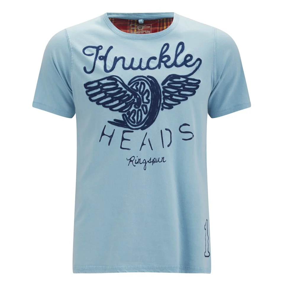 Ringspun Men's Header Knuckle Head Printed T-Shirt - Sky - S Bild 1