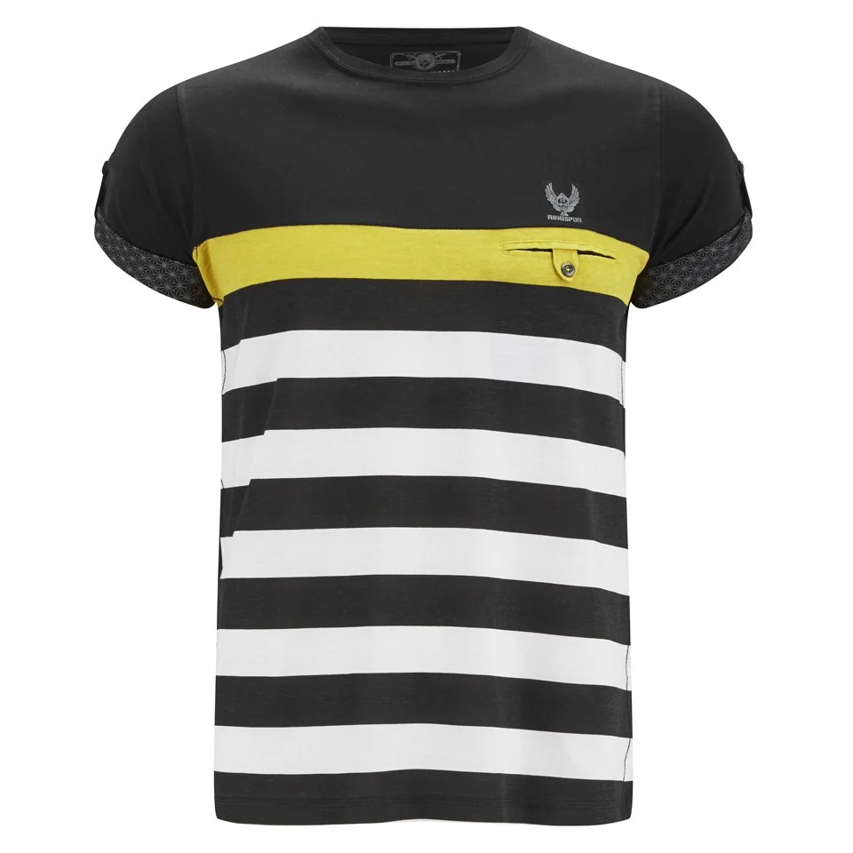 Ringspun Men's Finkle Stripe T-Shirt - Black - S - Schwarz Bild 1