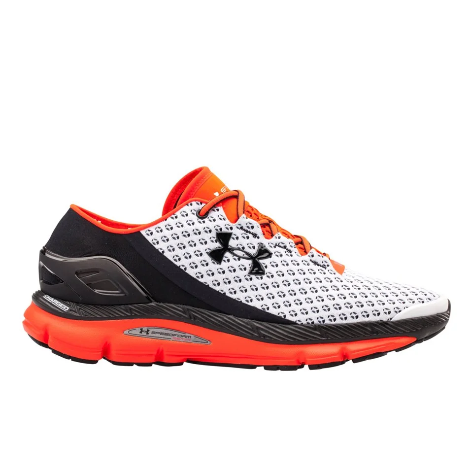 Under Armour Men's Speedform Gemini Running Shoes - White/Bolt Orange/Black - UK 6 - White/Orange/Black Bild 1