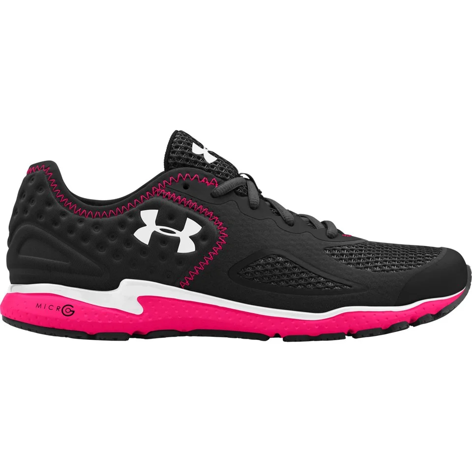 Under Armour Women's Micro G Mantis 2 Running Shoes - Black/Pink Shock/White - UK 4 - Black/Pink/White Bild 1