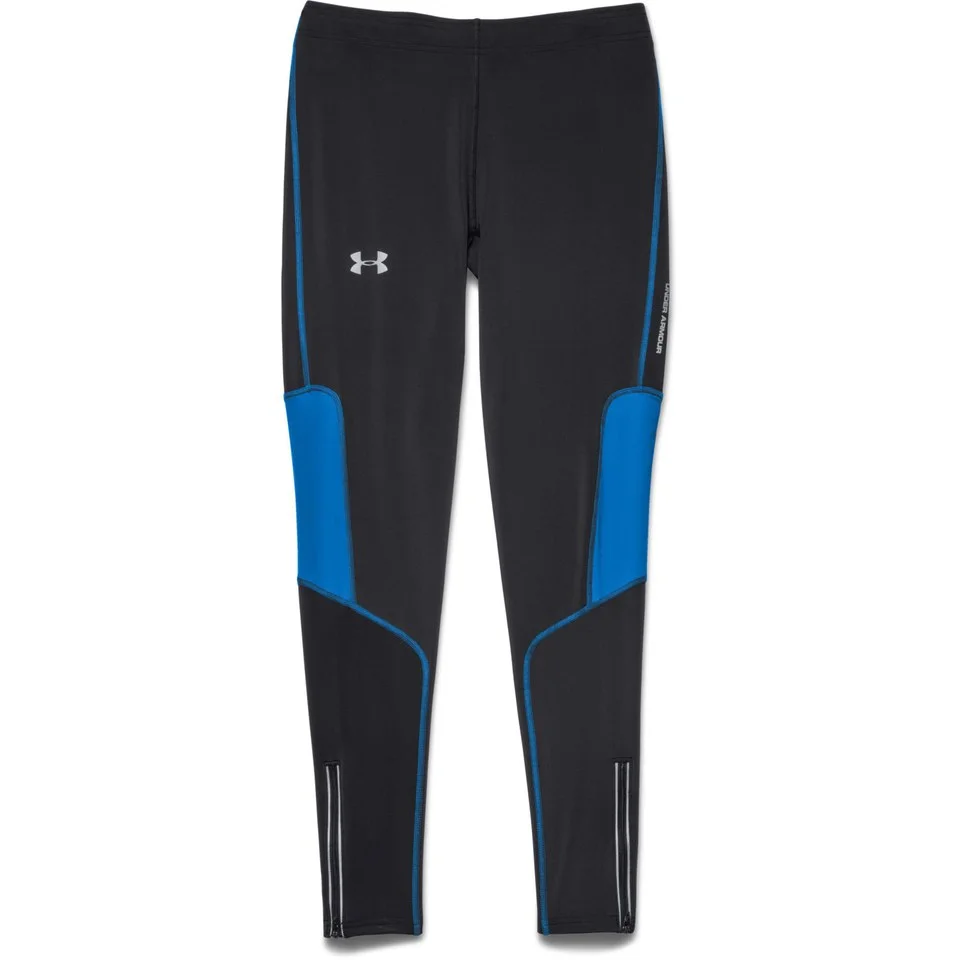 Under Armour Men's Compression Running Tights - Black/Blue Jet/Reflective - S - Black/Blue Bild 1