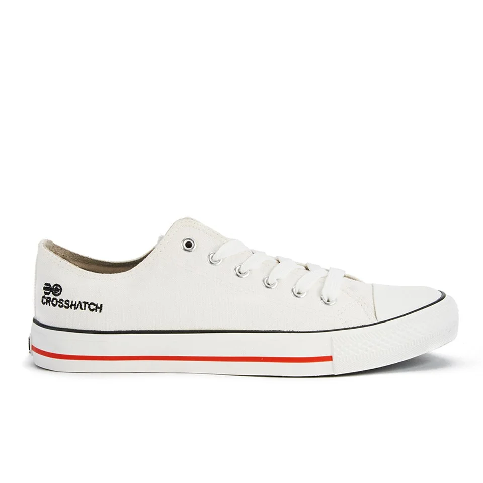 Crosshatch Men's Halfpipe Lace Up Pumps - Off White - UK 7 - Weiß Bild 1