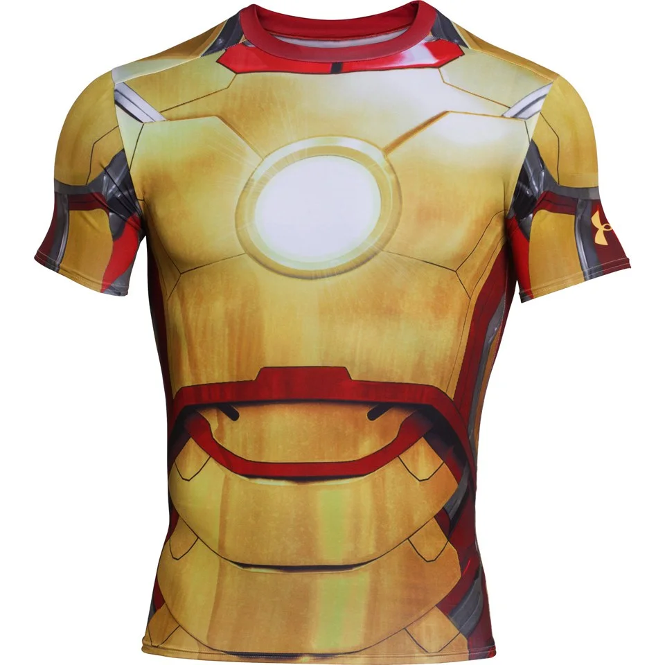 Under Armour Men's Iron Man 2 Compression Short Sleeved T-Shirt - Gold/Red/Silver - S - Gold/Red/Silver Bild 1