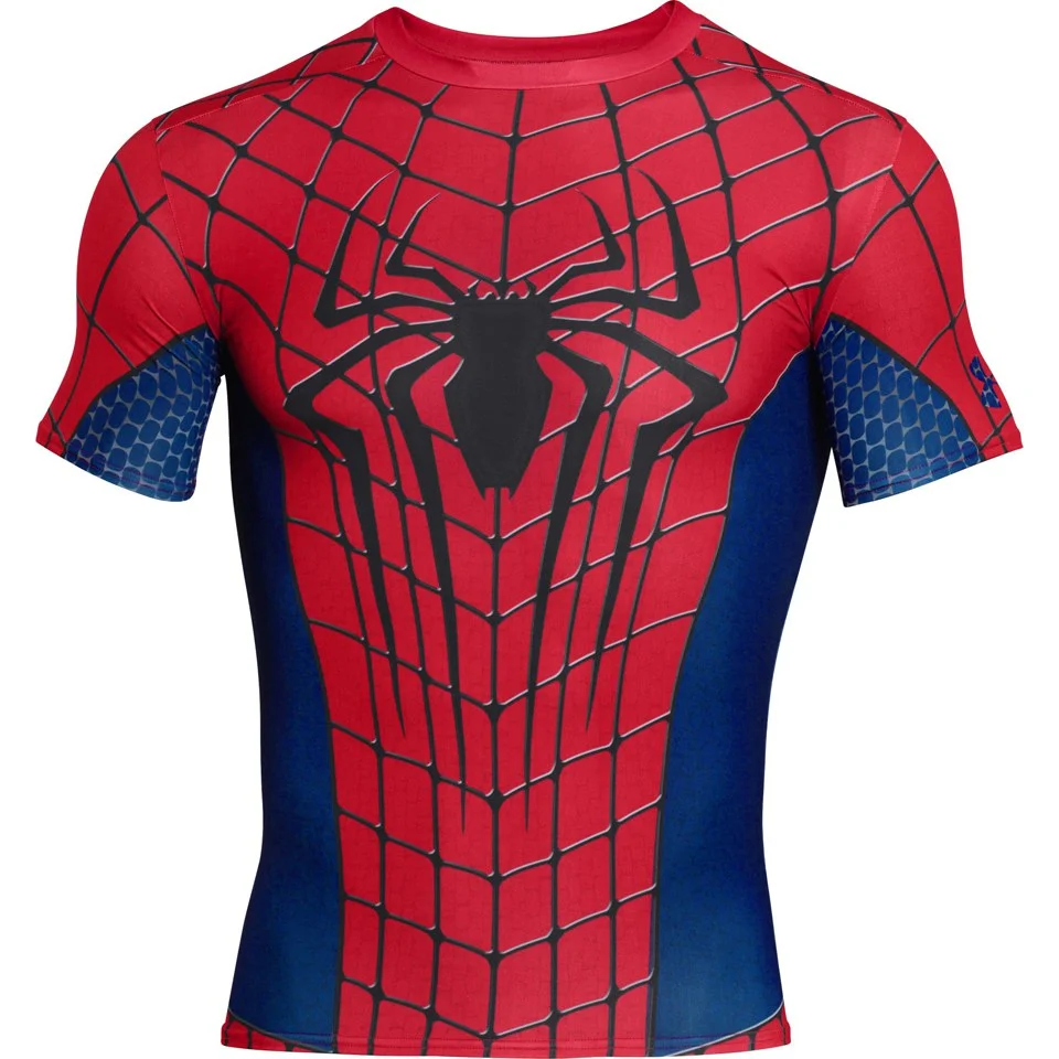 Under Armour Men's The Amazing Spider-Man 2 Compression Short Sleeved T-Shirt - Red/Blue - M - Red/Blue Bild 1