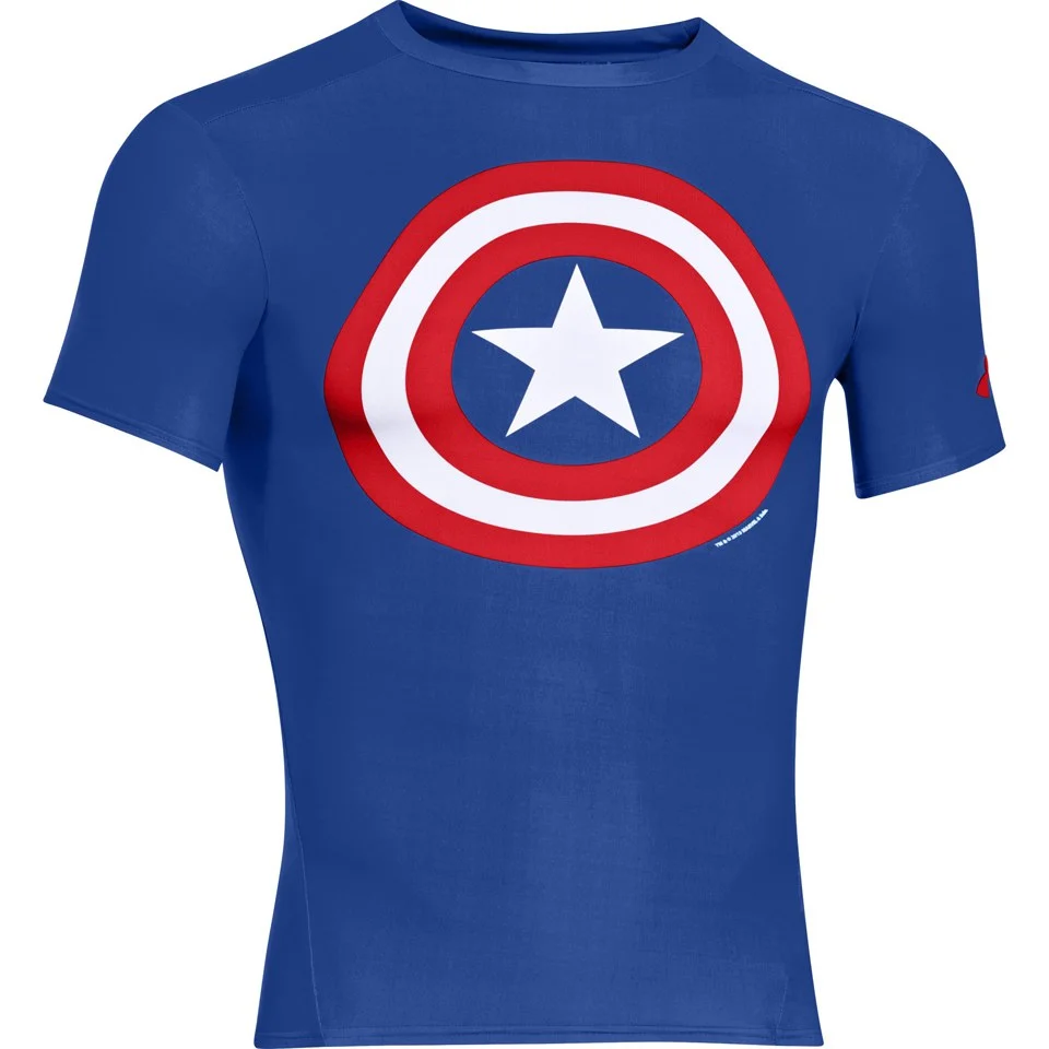 Under Armour Men's Transform Yourself Compression Top - Blue/White/Red - S - Blue/Red/White Bild 1