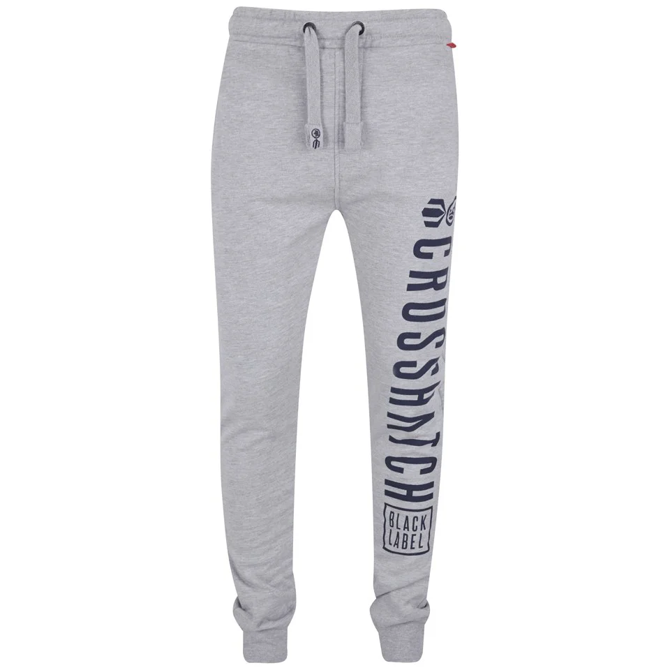 Crosshatch Men's Fitzroy Sweatpants - Grey Marl - S - Grau Bild 1