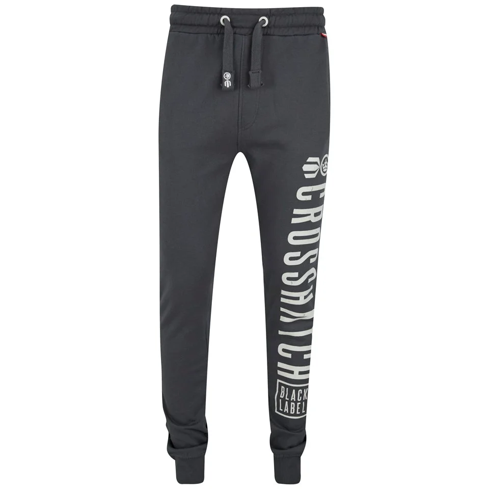 Crosshatch Men's Fitzroy Sweatpants - Forged Iron - S - Schwarz Bild 1