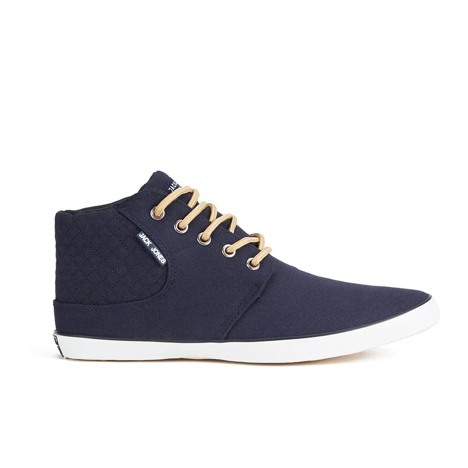 Jack & Jones Men's Vertu Canvas Mid Trainers - Navy - UK 6 - Blau Bild 1