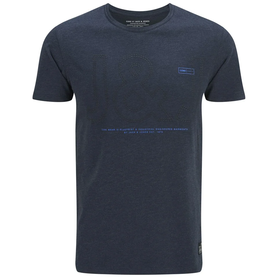 Jack & Jones Men's Construct T-Shirt - Dress Blue - S - Blau Bild 1