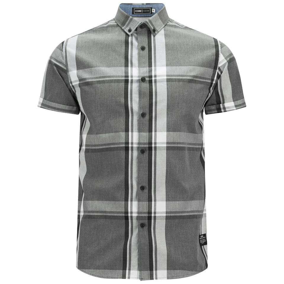 Jack & Jones Men's Short Sleeved Type Shirt - Grey Check - S - Grau Bild 1