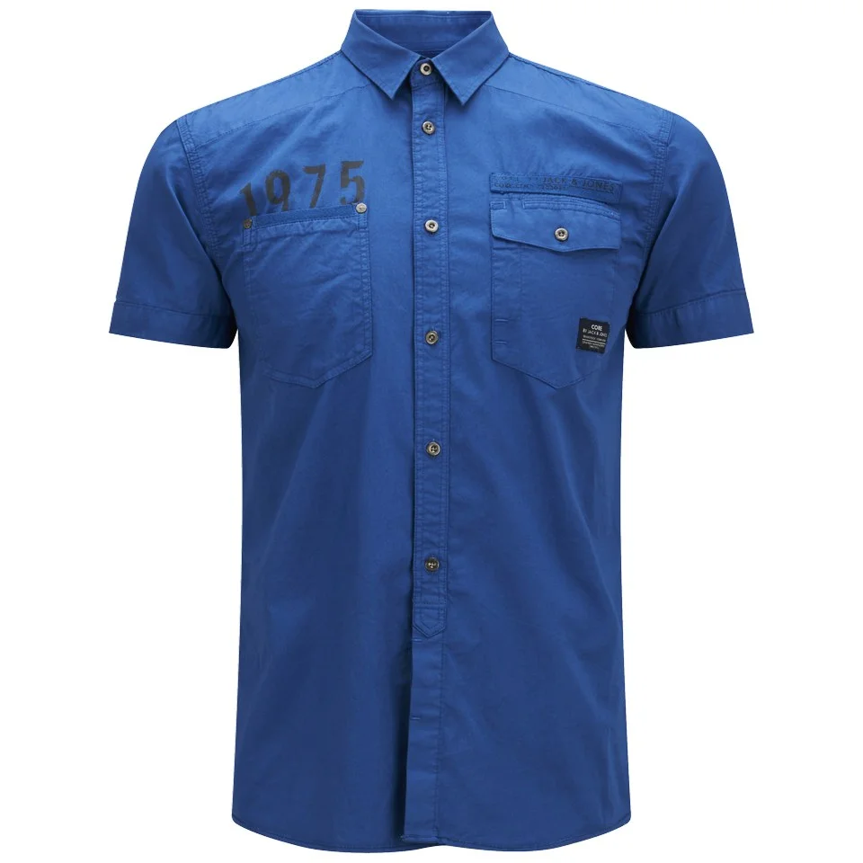 Jack & Jones Men's Short Sleeved Bade Shirt - Cobalt - S - Blau Bild 1