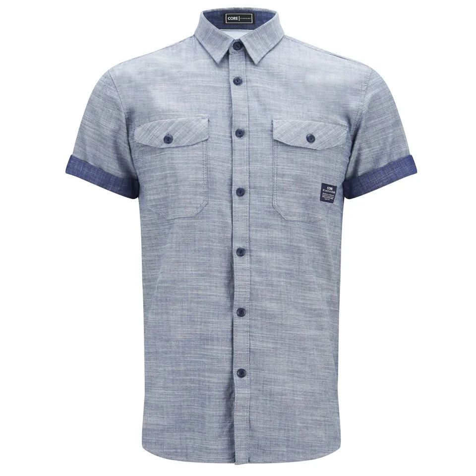 Jack & Jones Men's Short Sleeved Erik Shirt - Light Denim - S - Blau Bild 1