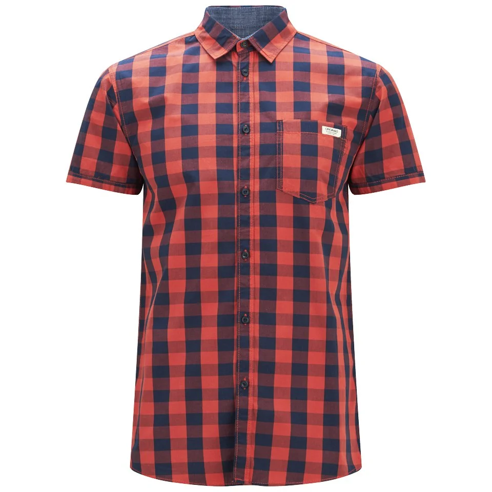 Jack & Jones Originals Men's Short Sleeved East Shirt - Red Check - S - Rot Bild 1