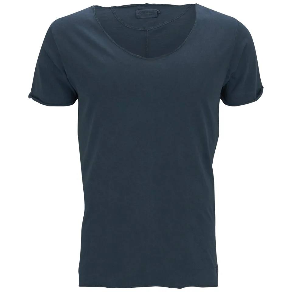 Jack & Jones Originals Men's Scooped Neck Corner T-Shirt - Bering Sea - S - Blau Bild 1