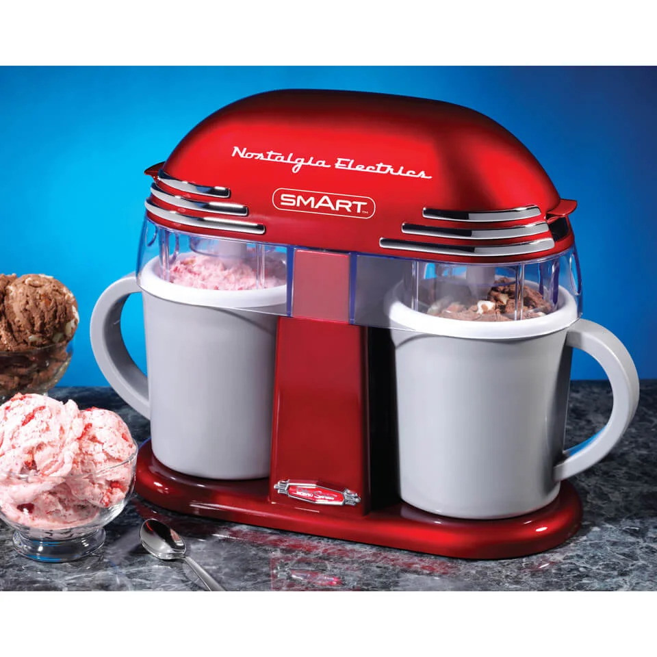 SMART Retro 50’s Style Double Ice Cream Maker Bild 1
