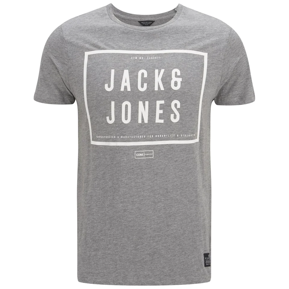 Jack & Jones Men's Core Fresh T-Shirt - Light Grey Melange - S - Grau Bild 1