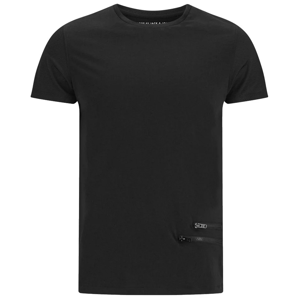 Jack & Jones Men's Core Clip Short Sleeve Crew Neck T-Shirt - Black - S - Schwarz Bild 1