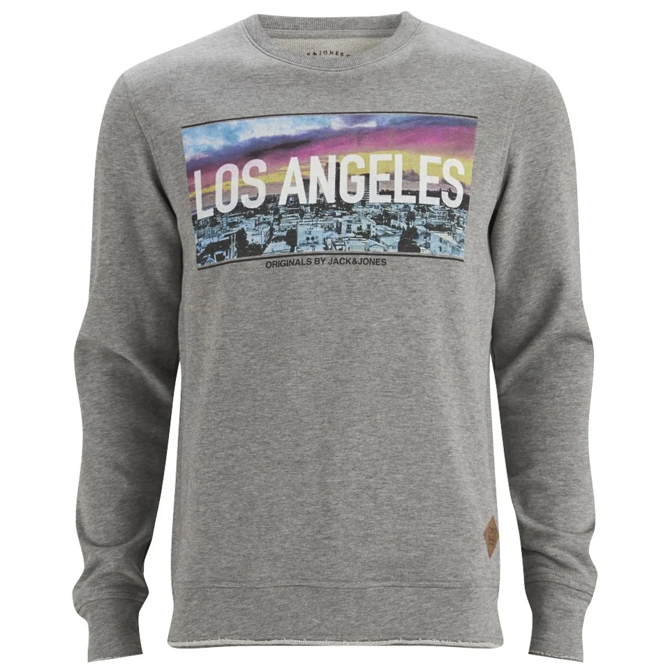 Jack & Jones Men's Originals Mike Crew Neck Sweatshirt - Grey - S - Grau Bild 1