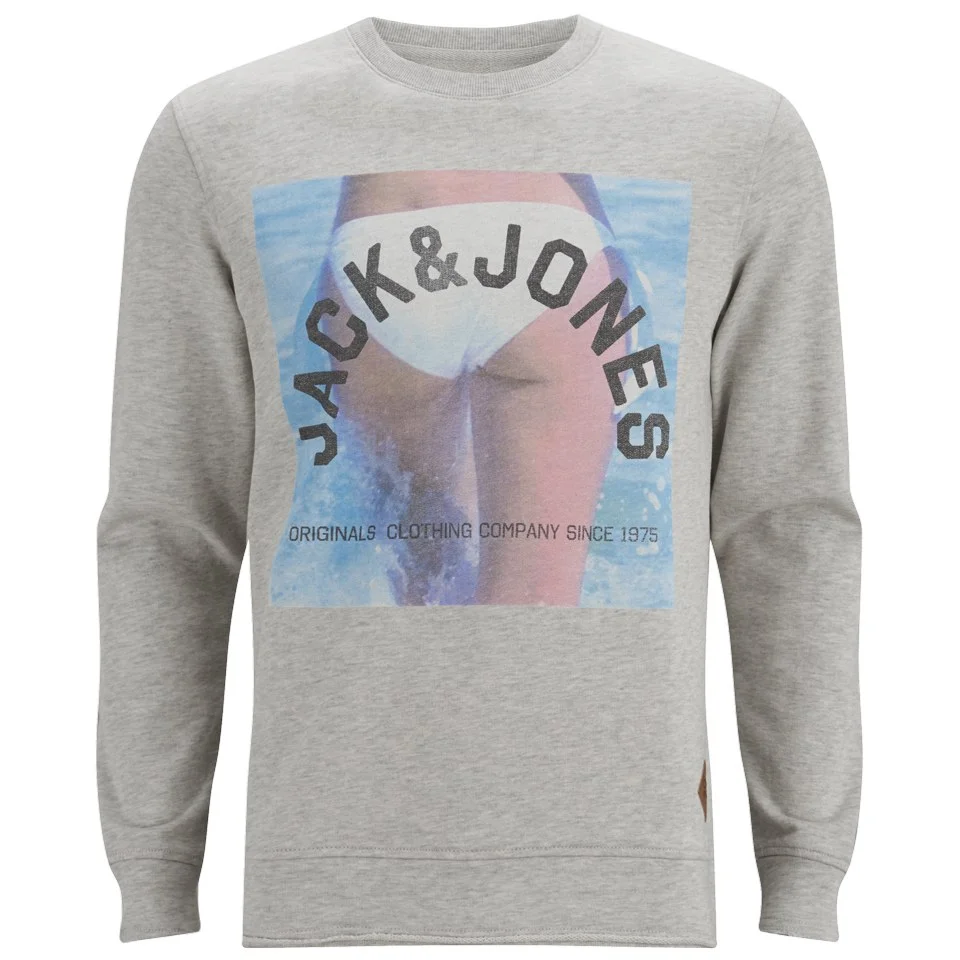 Jack & Jones Men's Originals Mike Crew Neck Sweatshirt - White - S - Weiß Bild 1