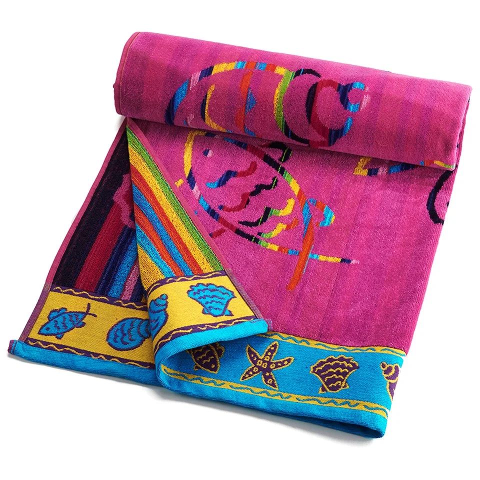 Multi Shells Velour Beach Towel - 90cm x 170cm Bild 1