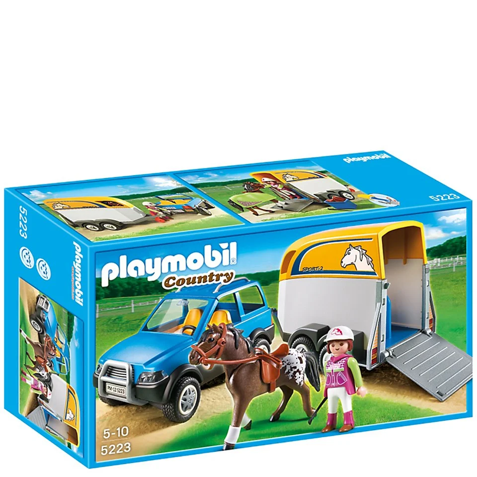 Playmobil PKW mit Pferdeanhänger (5223) Bild 1