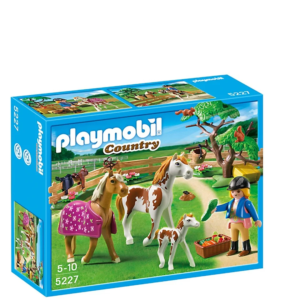 Playmobil Horse Farm Paddock with Horses and Pony (5227) Bild 1
