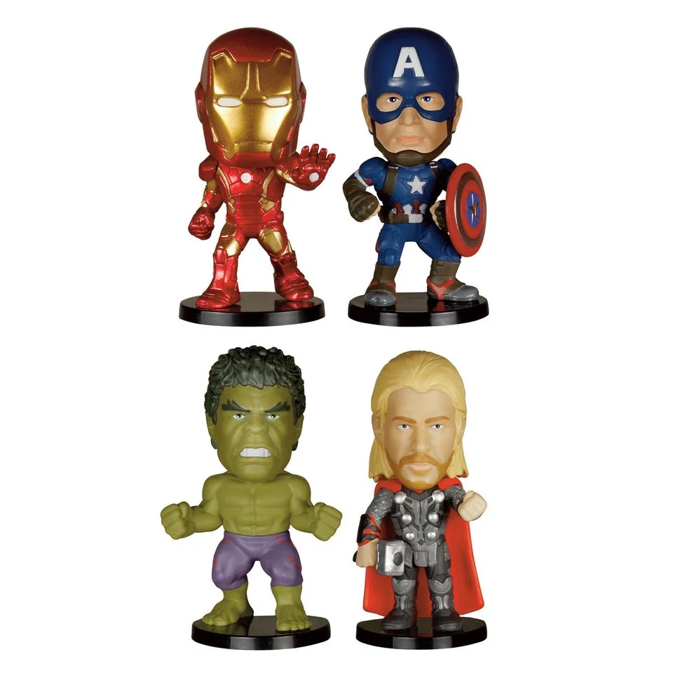 Avengers Age of Ultron Mini Wacky Wobblers Wackelkopf-Figuren 4er-Pack Bild 1