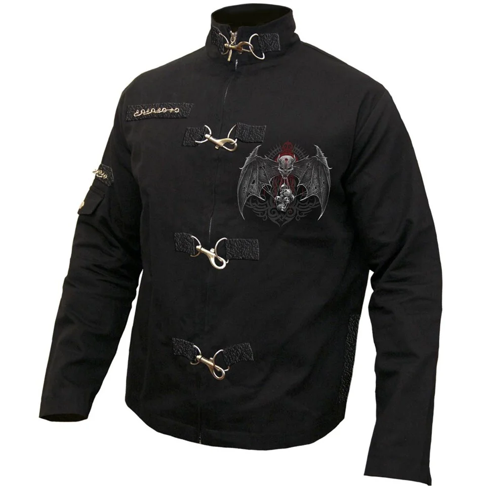Spiral Men's DEMON TRIBE Orient Goth Jacket - Black - L - Schwarz Bild 1